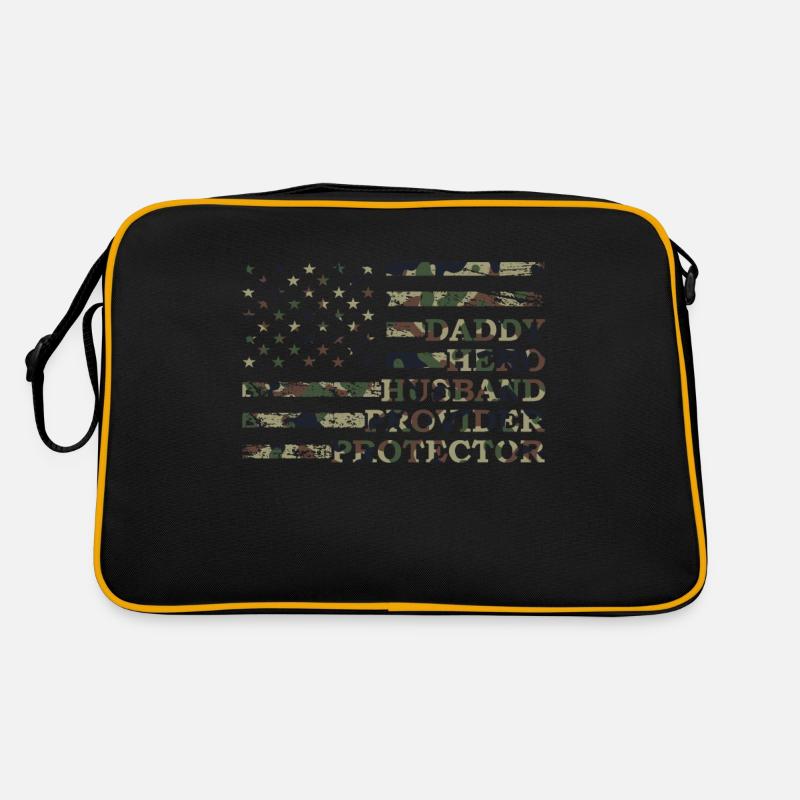 Daddy Hero Husband Patriotic American Retro Bag