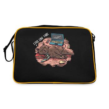 Je me sens comme ce stress-conscient, fatigué, - Sac Retro - noir/or - Dos