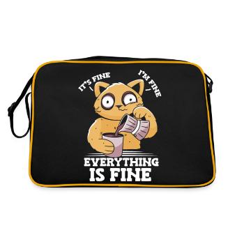 It's good, I'm fine, everything is fine, - Retro Bag - black/gold - Back