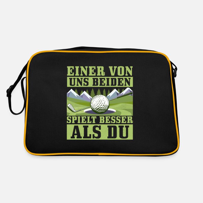 Einer von uns beiden spielt besser als du Golfspie Retro Tasche