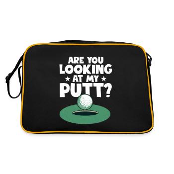 Regardez-vous mon putt? Golfing Golf - Sac Retro - noir/or - Dos