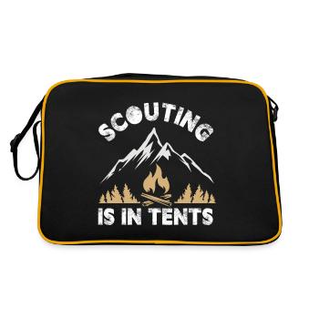 Le scoutisme est dans des tentes - Sac Retro - noir/or - Dos
