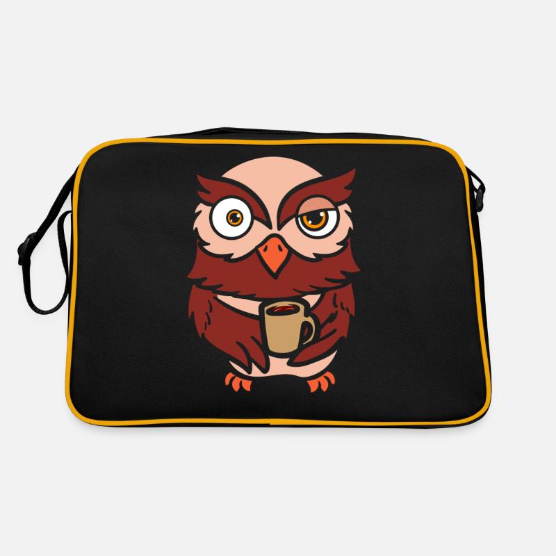 Tier Kaffee Eulenflüsterer Retro Tasche