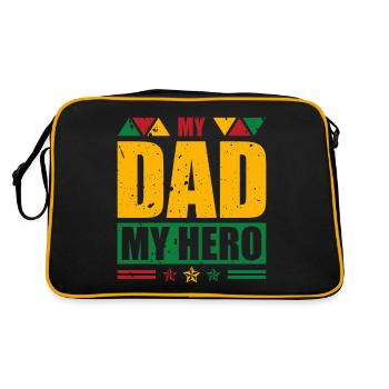 My Father My Hero Black History Month Melanin - Retro Bag - black/gold - Back