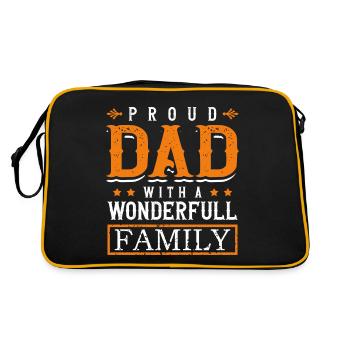 Père fier avec une famille merveilleuse Stolz - Sac Retro - noir/or - Dos