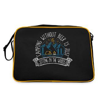 Camper sans bière, c’est juste assis dans la forêt à l’extérieur - Sac Retro - noir/or - Dos