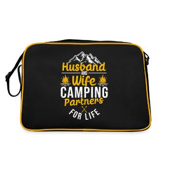 Mari et femme Camping Partner for Life - Sac Retro - noir/or - Dos
