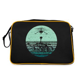 Planet Stars Moon Galaxy - Retro Bag - black/gold - Back
