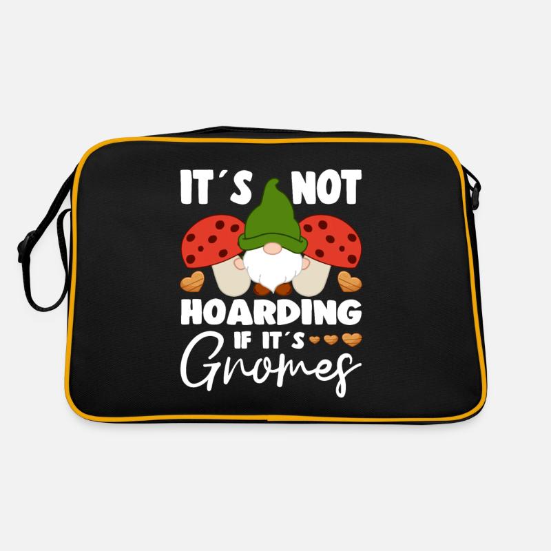 Its Not Hoarding If Its Gnomes Elf Gnome garden Retro Bag
