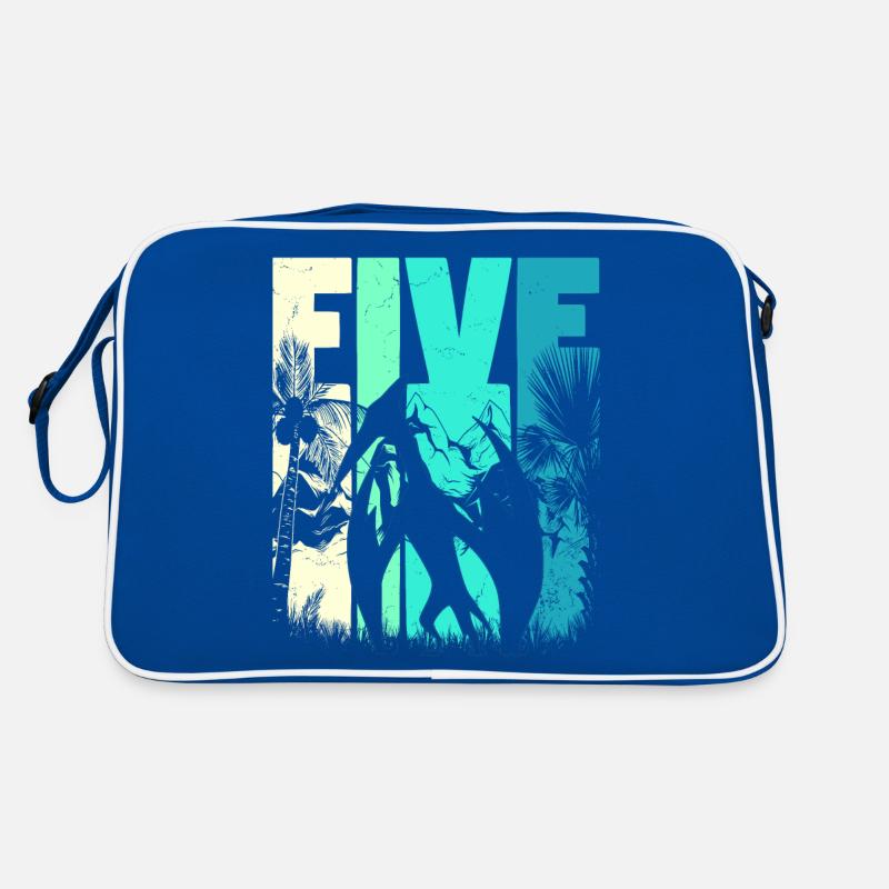 Pterodactyl 5 Years Old Boy 5th Birthday Retro Retro Bag