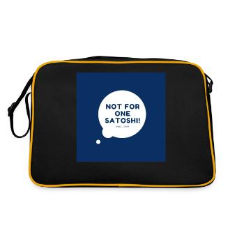 Not for one Satoshi bubble blue - Retro Tasche - Schwarz/Gold - Hinten