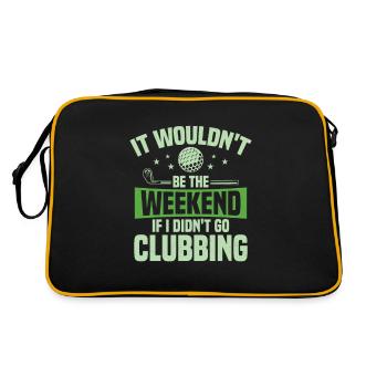 Ce ne serait pas le week-end si je n’allais pas en boîte - Sac Retro - noir/or - Dos