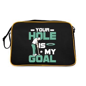 Your Hole Is My Goal Golf Golfing - Retro Bag - black/gold - Back