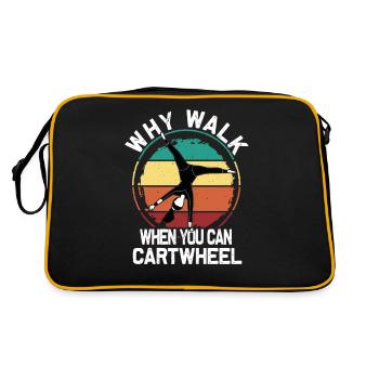 Frappe de roue, rabattement de support de main pour gymnaste - Sac Retro - noir/or - Dos