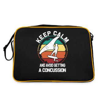 Wing Foiling Surf Surfing Surfer Wingsurfer - Retro Tasche - Schwarz/Gold - Hinten