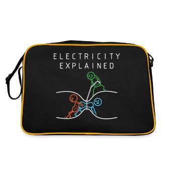 Schéma électrique électricité - Sac Retro - noir/or - Dos