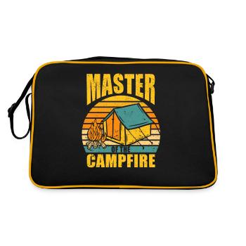 Cool master of campfire Camping Outdoor - Retro Bag - black/gold - Back