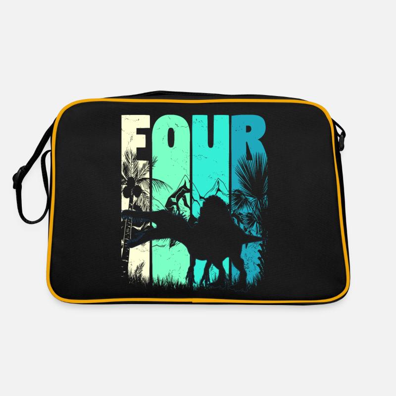 Spinosaurus 4 ans Garçon 4ème anniversaire rétro Sac Retro