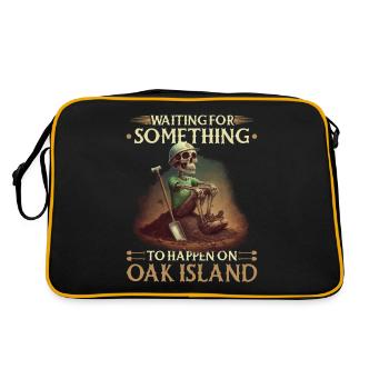 Waiting For Something To Happen Oak Island - Retro Tasche - Schwarz/Gold - Hinten