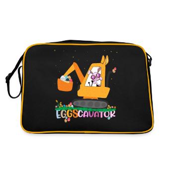 Girl Hunter - Easter Egg Hunt for Toddlers Funny - Retro Bag - black/gold - Back