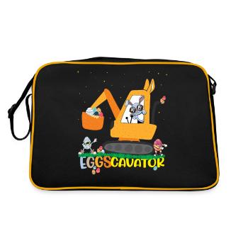 Chemise de chasse aux œufs de Pâques pour enfants tout-petits drôle - Sac Retro - noir/or - Dos