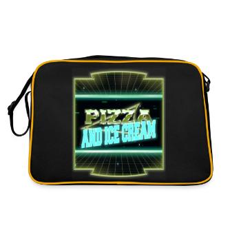 Pizzas Dessert Daycare Geek Chemise de Saint-Valentin - Sac Retro - noir/or - Dos