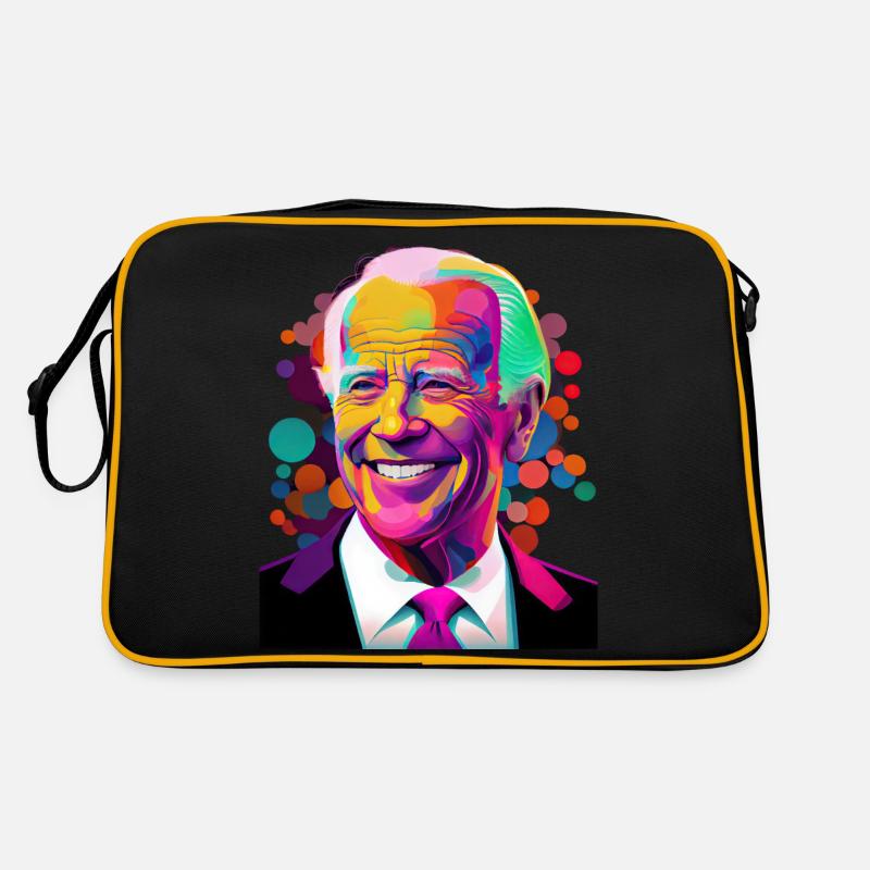 Lächelnder Präsident - Retro Tasche - Schwarz/Gold