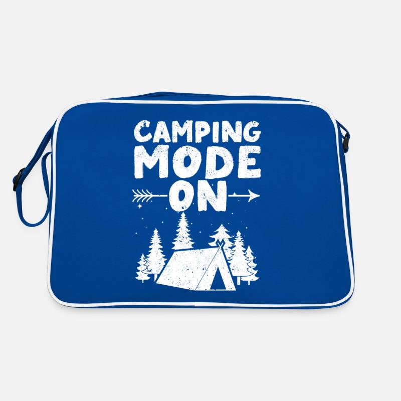 Camping Mode On Camper Hiking Mountains Climbing Retro Bag