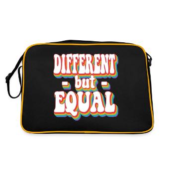 Différent mais égal - Pride Rainbow LGBTQ+ - Sac Retro - noir/or - Dos