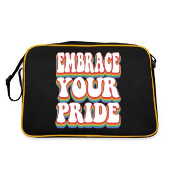Embrassez votre fierté - Pride Rainbow LGBTQ+ - Sac Retro - noir/or - Dos