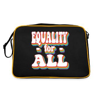 Égalité pour tous - Pride Rainbow LGBTQ+ - Sac Retro - noir/or - Dos