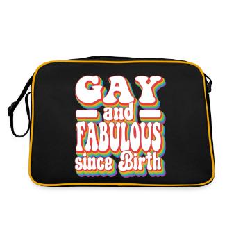 Pride LGBTQ+ - Gay and Fabulous Since Birth - Retro Bag - black/gold - Back