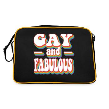 Gay et fabuleux - Pride Rainbow LGBTQ+ - Sac Retro - noir/or - Dos