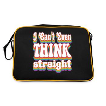 Ich denke nicht einmal an Rainbow LGBTQ+ - Retro Tasche - Schwarz/Gold - Hinten
