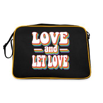 Love and Let Love Pride Rainbow LGBTQ+ - Retro Bag - black/gold - Back