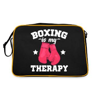 Boxing is my therapy Sparring sport - Retro Bag - black/gold - Back