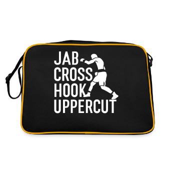 Jab Cross Hook Uppercut Combat Sports Boxer Punch - Retro Bag - black/gold - Back