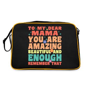 À ma chère maman, tu es incroyablement belle et - Sac Retro - noir/or - Dos