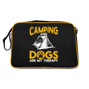 Camping and dogs are my therapy Camp RV Camp - Retro Bag - black/gold - Back