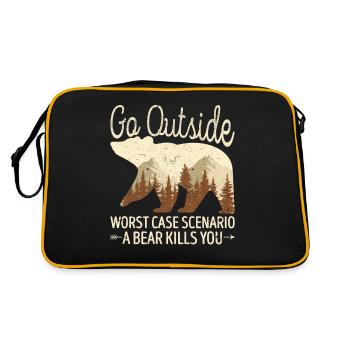 Bring a compass It's embarrassing - Retro Bag - black/gold - Back