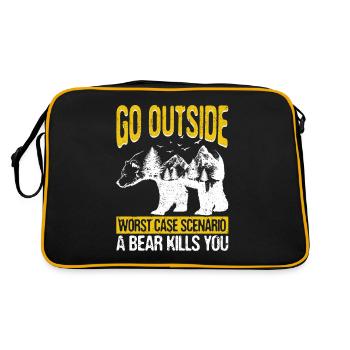 Going outside Worst Case Scenario A Bear Park - Retro Bag - black/gold - Back