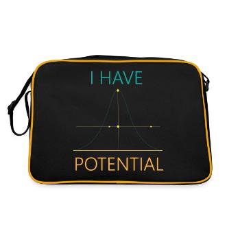 I have potential physics major - Retro Bag - black/gold - Back