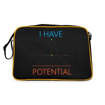 Major in Physics I have potential - Retro Bag - black/gold - Back