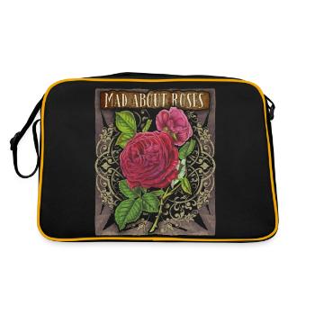 Roses vintage, motif de rose, rose victorienne - Sac Retro - noir/or - Dos