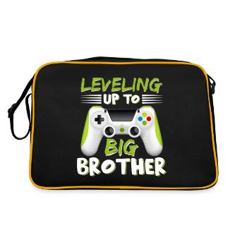 Leveling Up To Big Bro Brother Video Gamer Big Bro - Sac Retro - noir/or - Dos