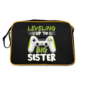 Leveled Up To Big Sister - Sac Retro - noir/or - Dos