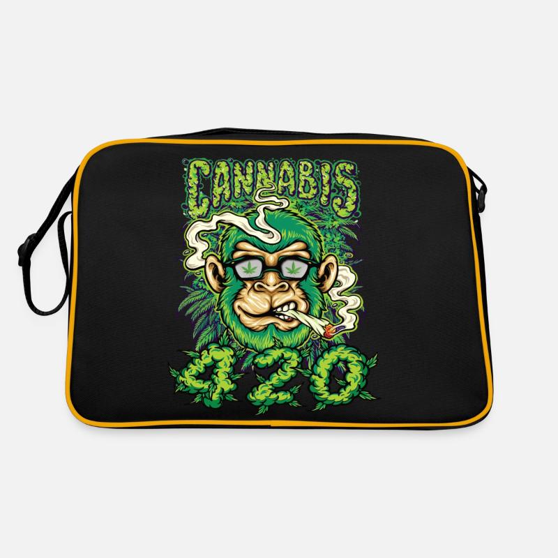 MARIHUANA 420 CANNABIS WEED HANF SMOKER DESIGN Retro Tasche