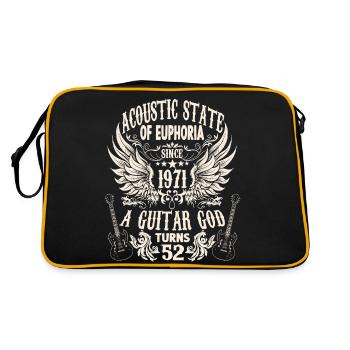Fan de guitare Musicien Guitariste Anniversaire 1971 - Sac Retro - noir/or - Dos