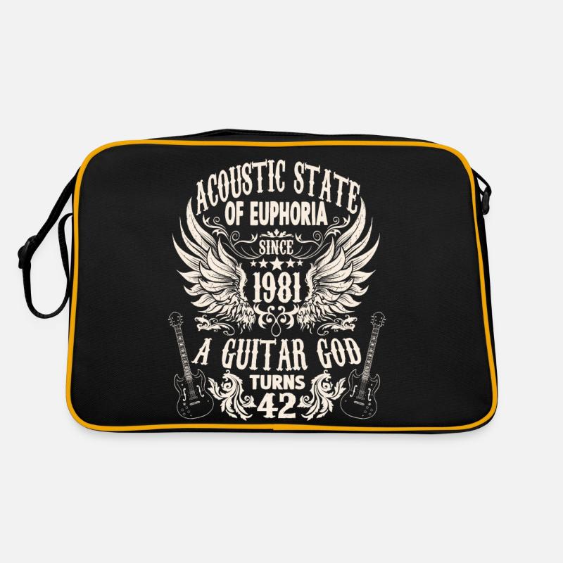 Anniversaire des guitaristes 1981 Né 42 ans Sac Retro