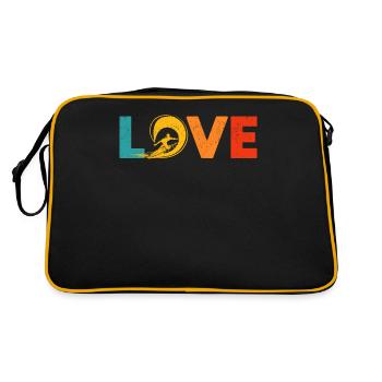 Love Surfing Funny Wakeboard Surfer Water Sports - Retro Bag - black/gold - Back